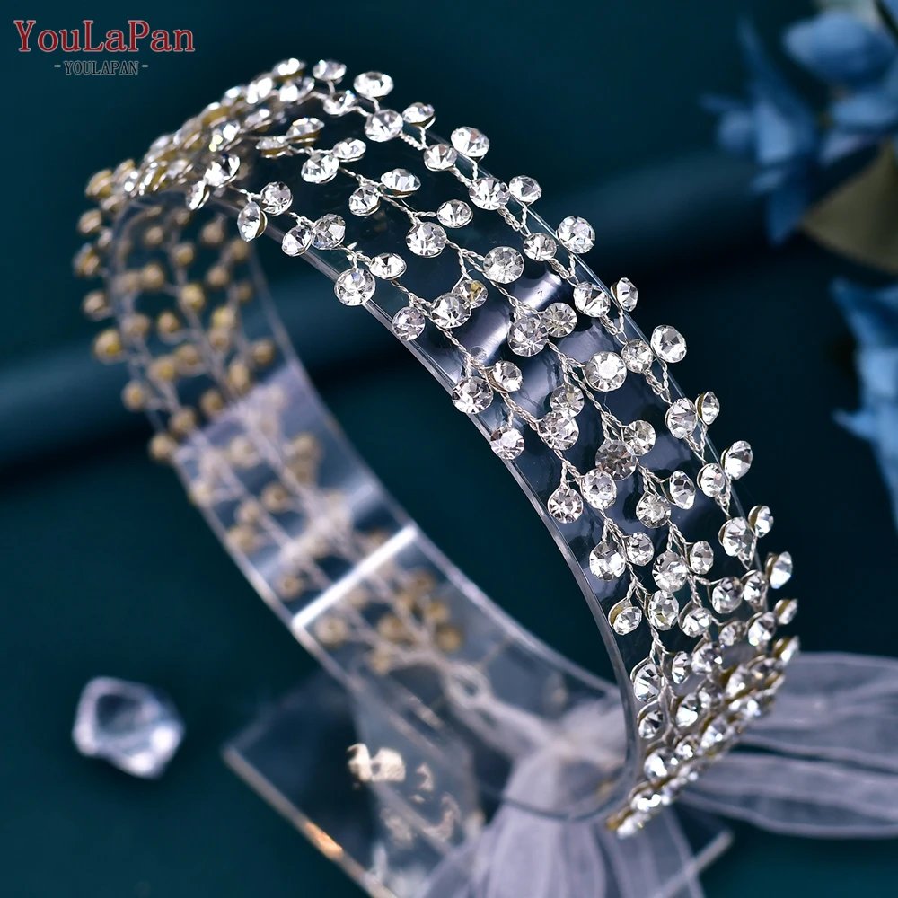 

TOPQUEEN Handmade Bridal Wedding Headband Women Rhinestone Headwear Girl Dancing Party Hair Accessories Banquet Jewelry HP552