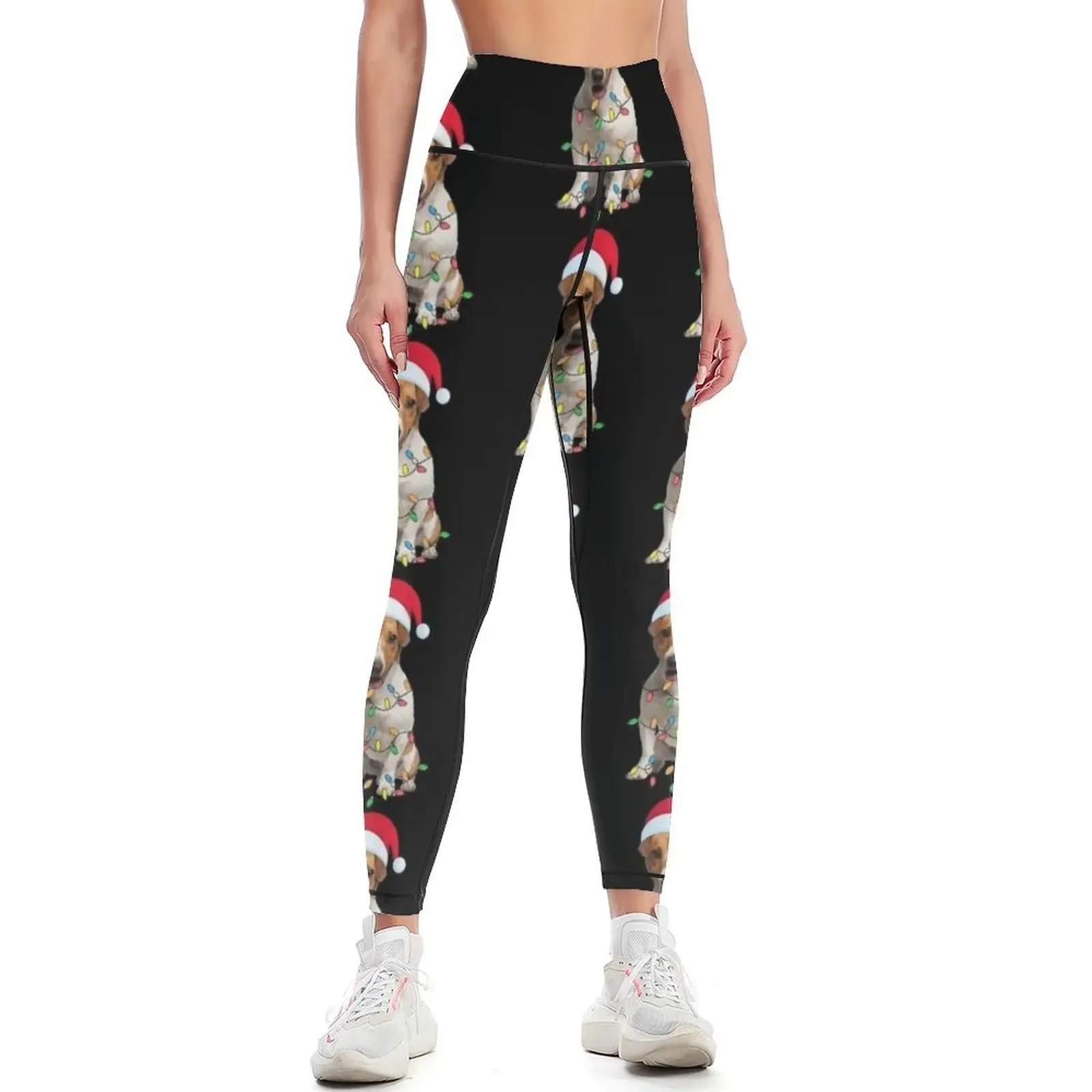 

Christmas Jack Russell Terrier Leggings gym's clothing Jogger pants Pants sport sports for push up Womens Leggings