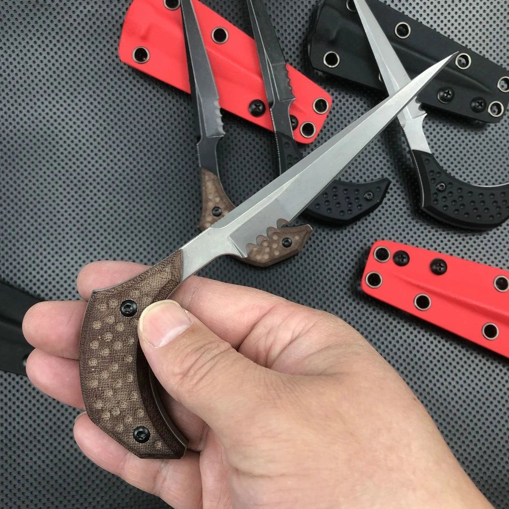 Pisau Leher Taktis Trskt, Pisau Saku Luar Ruangan Berburu, Pisau Berkemah Keren 440c, Alat Edc Hadiah Csgo dengan Kydex Dropshipping