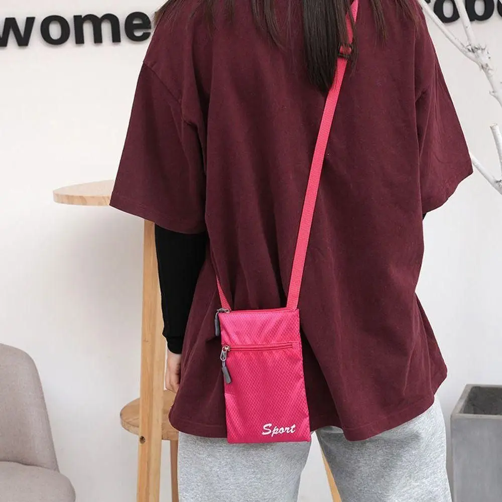 Fashionable Soild Color Phone Bag Square Simple Crossbody Bags Shoulder Bag Outdoor