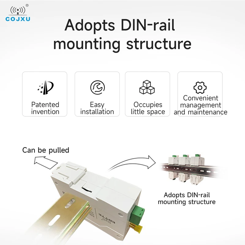 RS232 868/915MHZ Lora Industrial Wireless Digital Transmission Radio 30dBm 10KM COJXU E95-DTU(900SL30-232) Modbus Relay Network