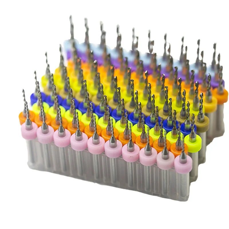 0.1-1.2mm 10pcs/lot Mini Drill Bit Set For Print Circuit Board Carbide CNC Drill Bits PCB Drils 1/8