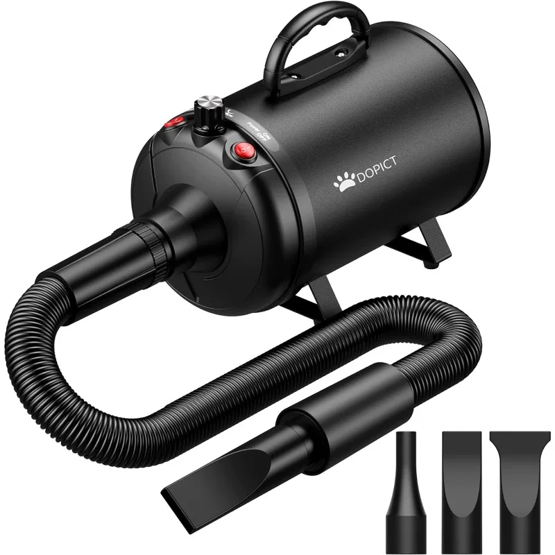 

Pet Dryer, 5.2HP/3800W Pet Grooming Dryer with Adjustable Speed and Temperature Control Dog Blow Dryer, Pet Hair Dryer, 3 Nozzle