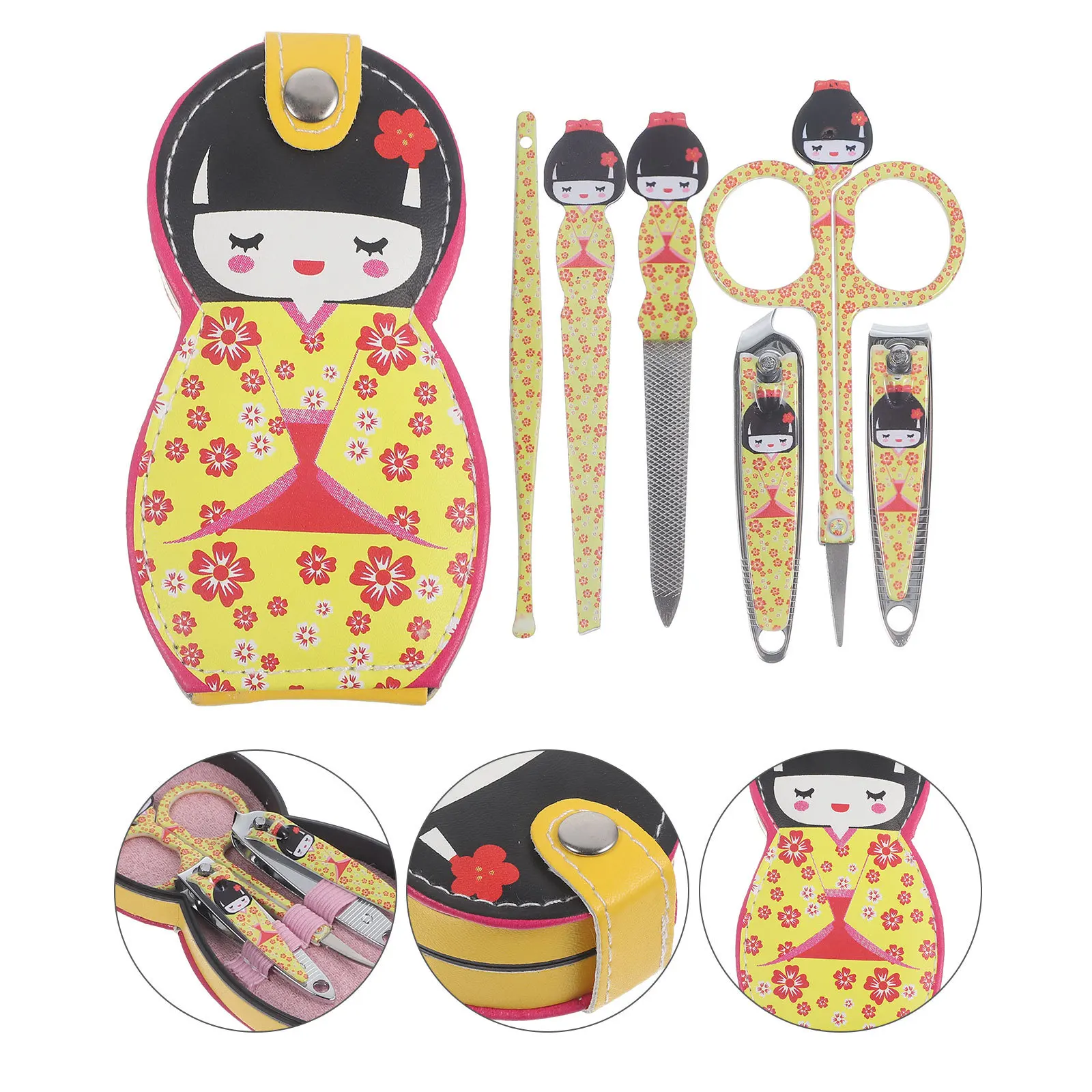 1 set tagliaunghie set manicure pedicure strumento professionale per la cura personale kit tagliaunghie con custodia strumento per manicure