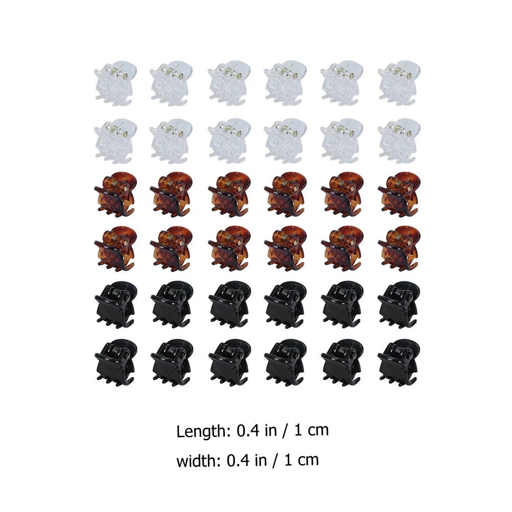 

36 Pcs Mini Clips 1cm Round Head Claw Clips for Toddler Girls Small Cute Accessories Hair Styling Tools Short Hair Fixing Tiny