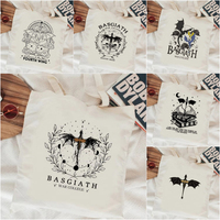 Fantasy Novel Fourth Wing Inspired Canvas Tote Bag for Shopping Work School or Travel Eco Friendly Reusable Shoulder Bag Gift