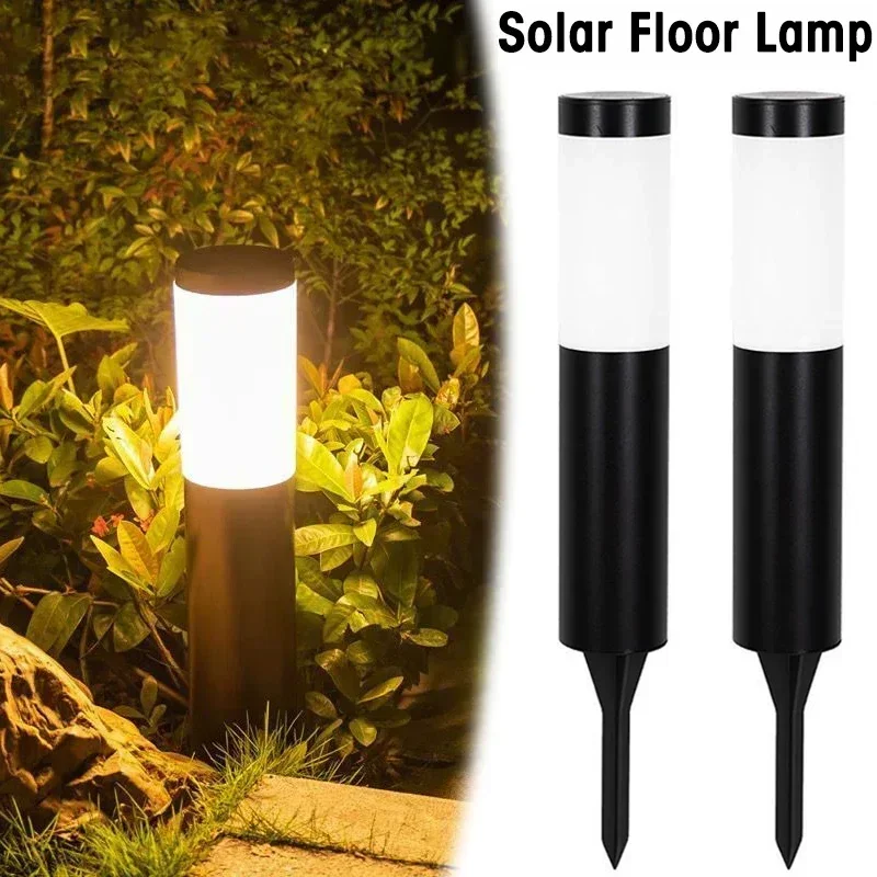 Luci solari a LED per esterni per giardino, lampade da prato, illuminazione stradale per la decorazione del giardino, luce da percorso ad energia solare, 2 pezzi