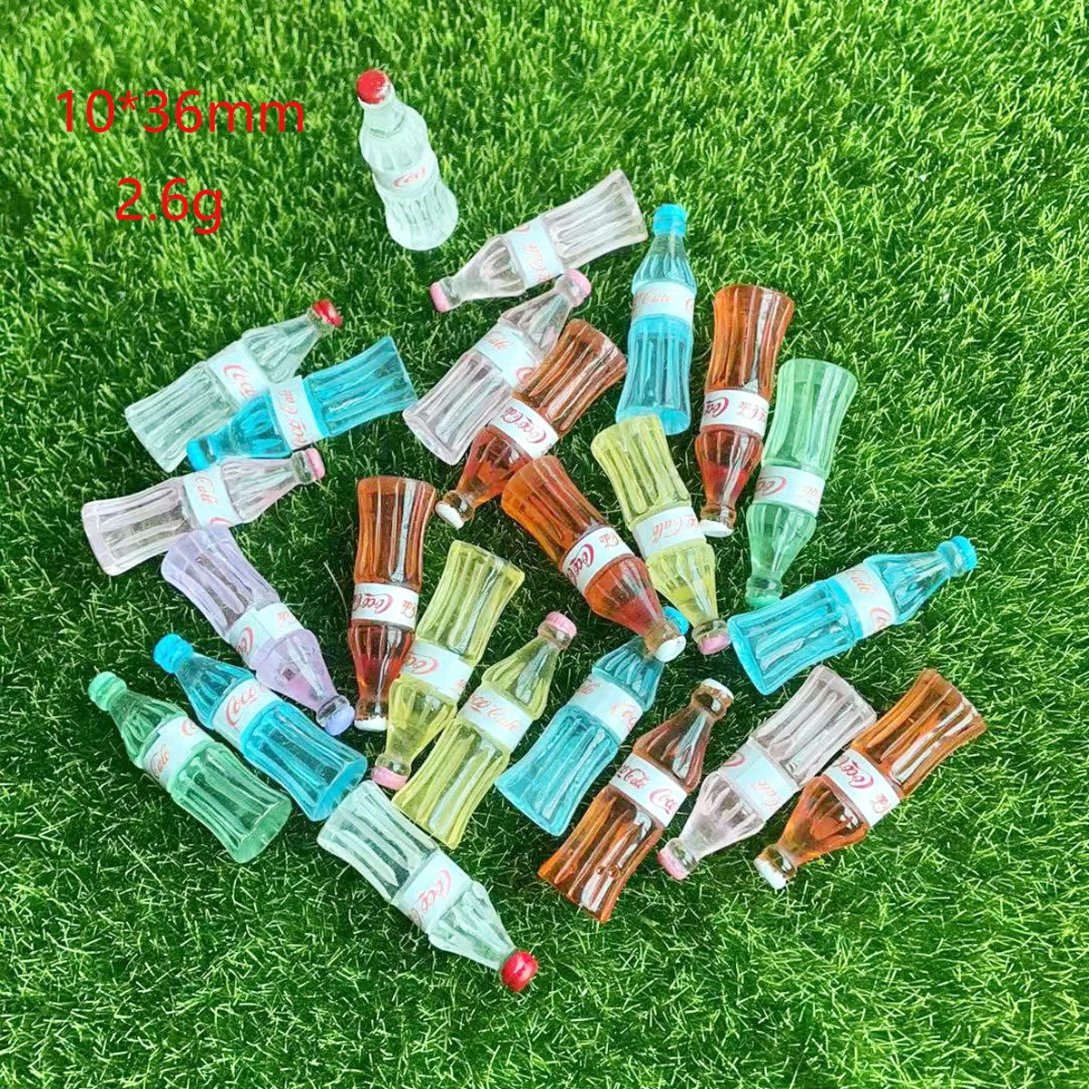 Resin Simulation Beverage Bottle DIY Car Sticker Stationery Computer Desk Refrigerator Decoration Jewelry Finding