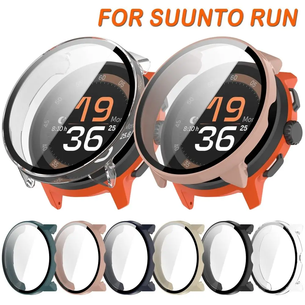 PC + حافظة واقية مقسى تغطية كاملة غطاء شاشة ممتص للصدمات غطاء حماية مضاد للخدش لـ Suunto Run