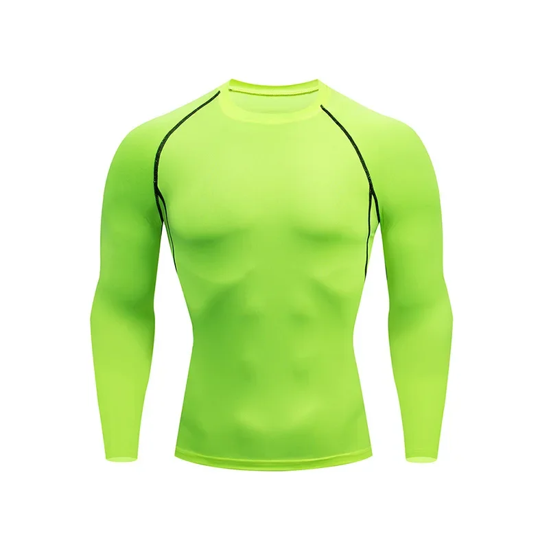 

Compression Shirt Sports Workout Tops Men Running Long Sleeve Muscle Fit Training Exercise Fitness Sportswear Men's Gym Clothes