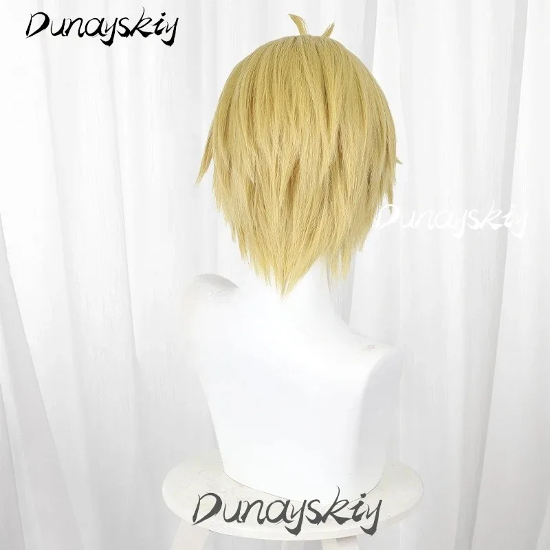 Sakamoto Days Asakura Shin Costume Set Wig Short Yellow Blonde Hair Anime Manga Cosplay Event Roleplay Costumized Outfit for Men