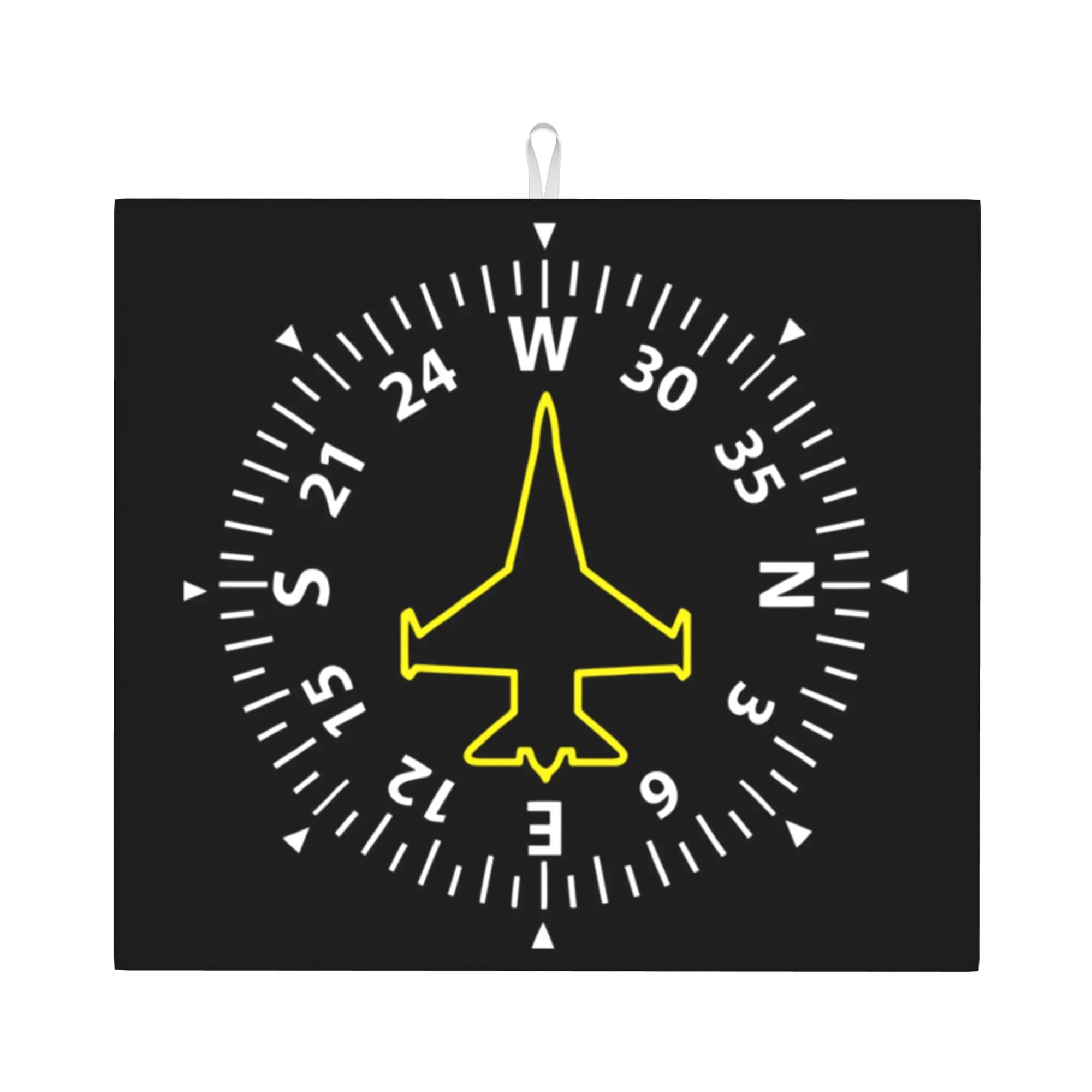 Digital Flight Instruments Fighter Pilot Drying Mat For Kitchen Waterproof Non‑Slip Oil Proof Reusable Countertop Protector Mat