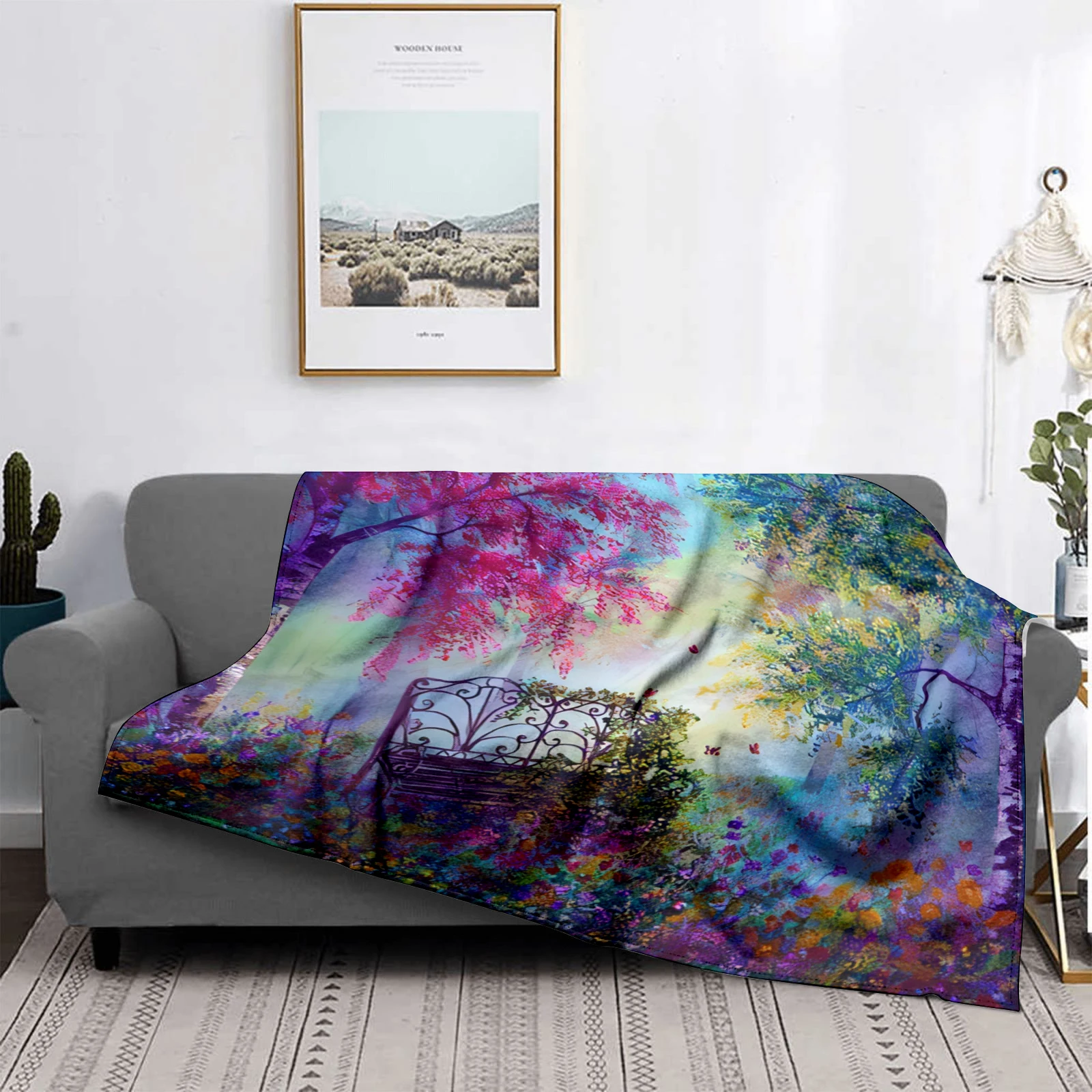 Home decoration plush Sofa blanket Colorful Animal  Bedspread on the bed anime fluffy soft blankets thick blanket for winte