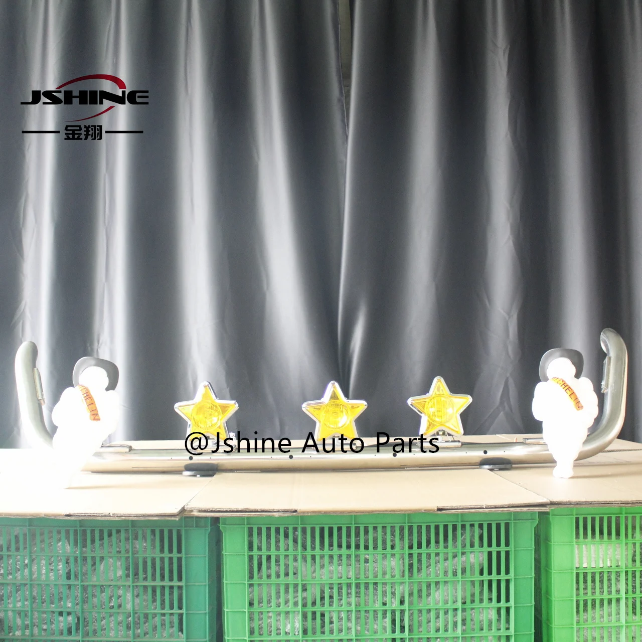 New Star Fog Driving Light Yellow Glass Lens Chrome Truck Accessories for Scania