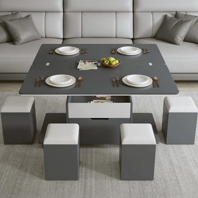 طاولات القهوة الحديثة متعددة الوظائف رفع تصميم علوي تخزين طاولات القهوة المميزة فريدة من نوعها العصرية ميسا سنترو الأثاث القابل للرفع