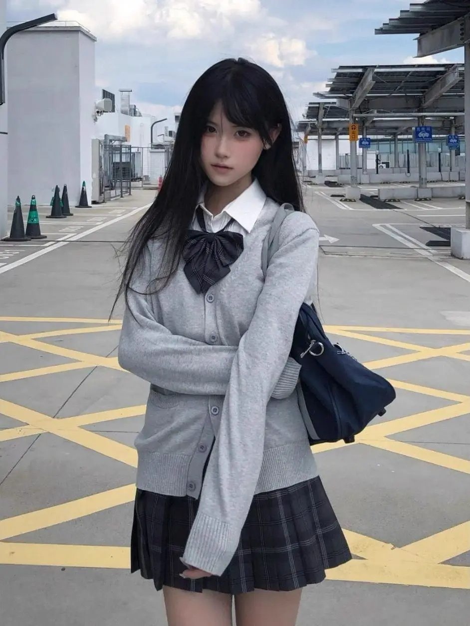 

Японский Sle JK orm College Wind Open Cardigan Long Sve Свободная трикотажная верхняя одежда Многослойный универсальный топ Женский Fai...