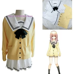 Anime You and ME and Her: A Love Story Muko Aoi MIYUKI Cosplay Costume Girl Shirt Skirt Sweater JK Uniform Halloween Costume