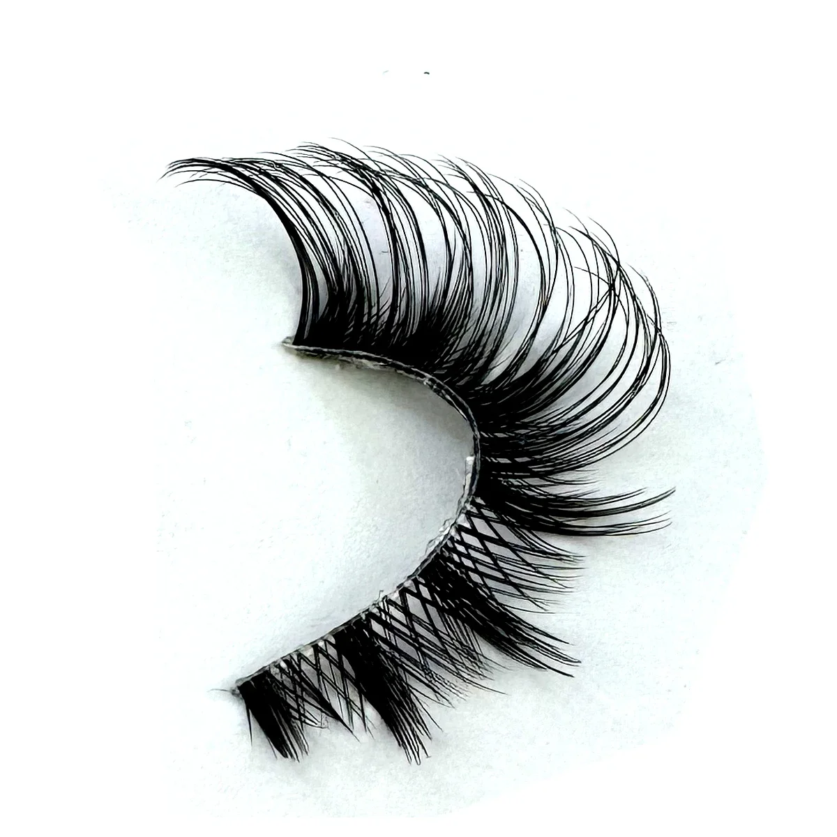 새로운 5쌍 캣아이 속눈썹 인조 밍크 속눈썹 투명 밴드 속눈썹 자연스러운 와이프시 밍크 속눈썹 풀 스트립 속눈썹