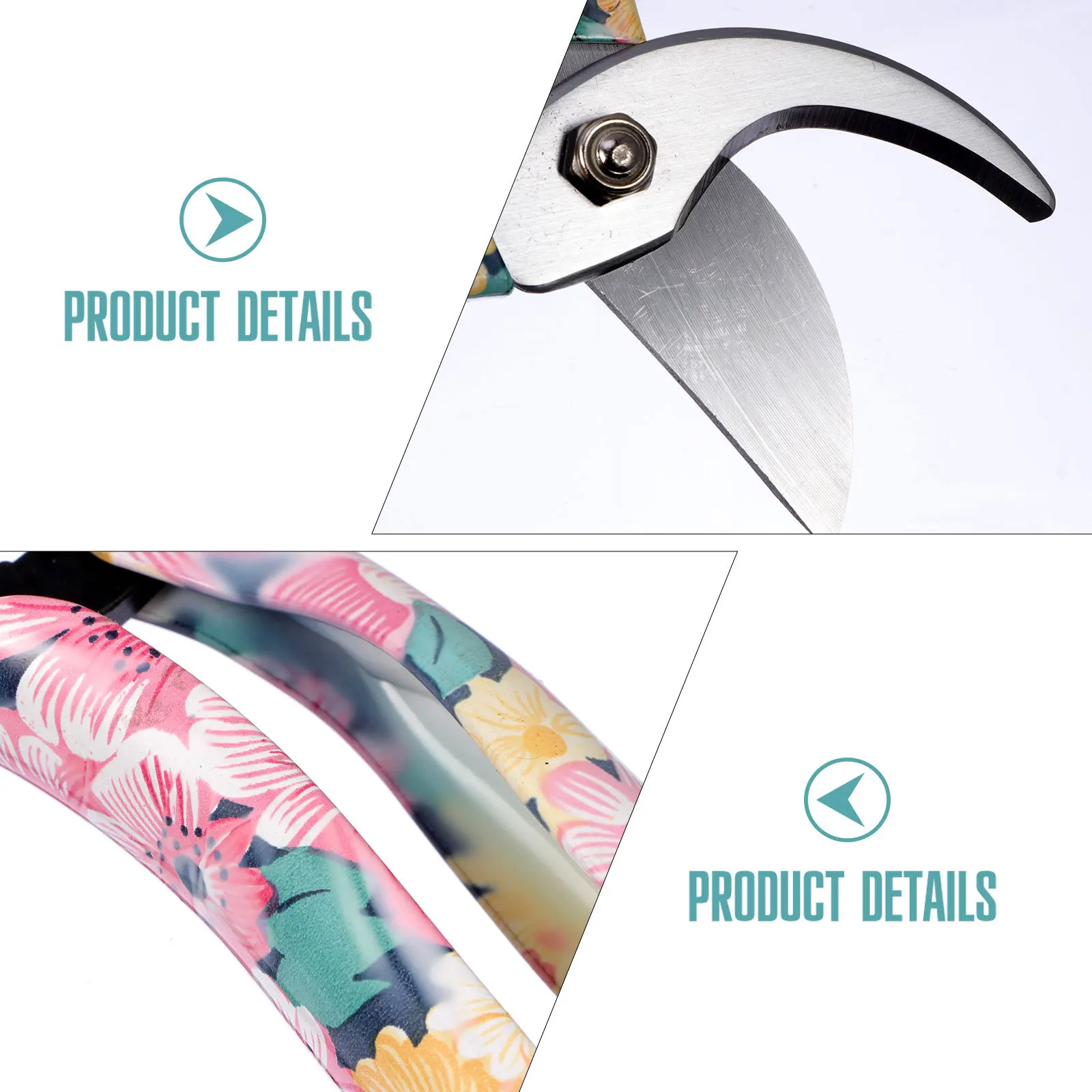 

Gardening Shears Pruning Device Excellent Quality Toughness Easy Operation Fashionable Printed Handle Garden Accessory