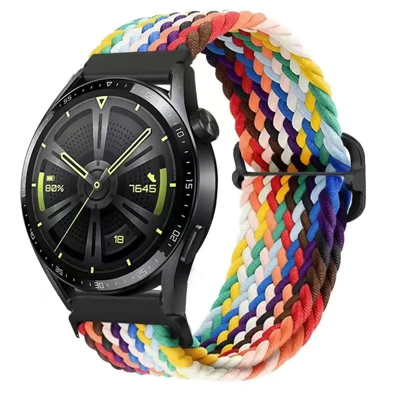 18mm 20mm 22mm Universal Watch Bands Adjustable Braided Elastic Quick Release Wrist Belt for Samung/Huawei/Garmin Smart Watch