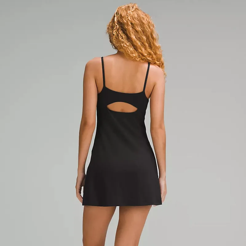 

Spring and summer new suspender dress outdoor leisure sports tennis skirt training fitness high elastic yoga clothes women