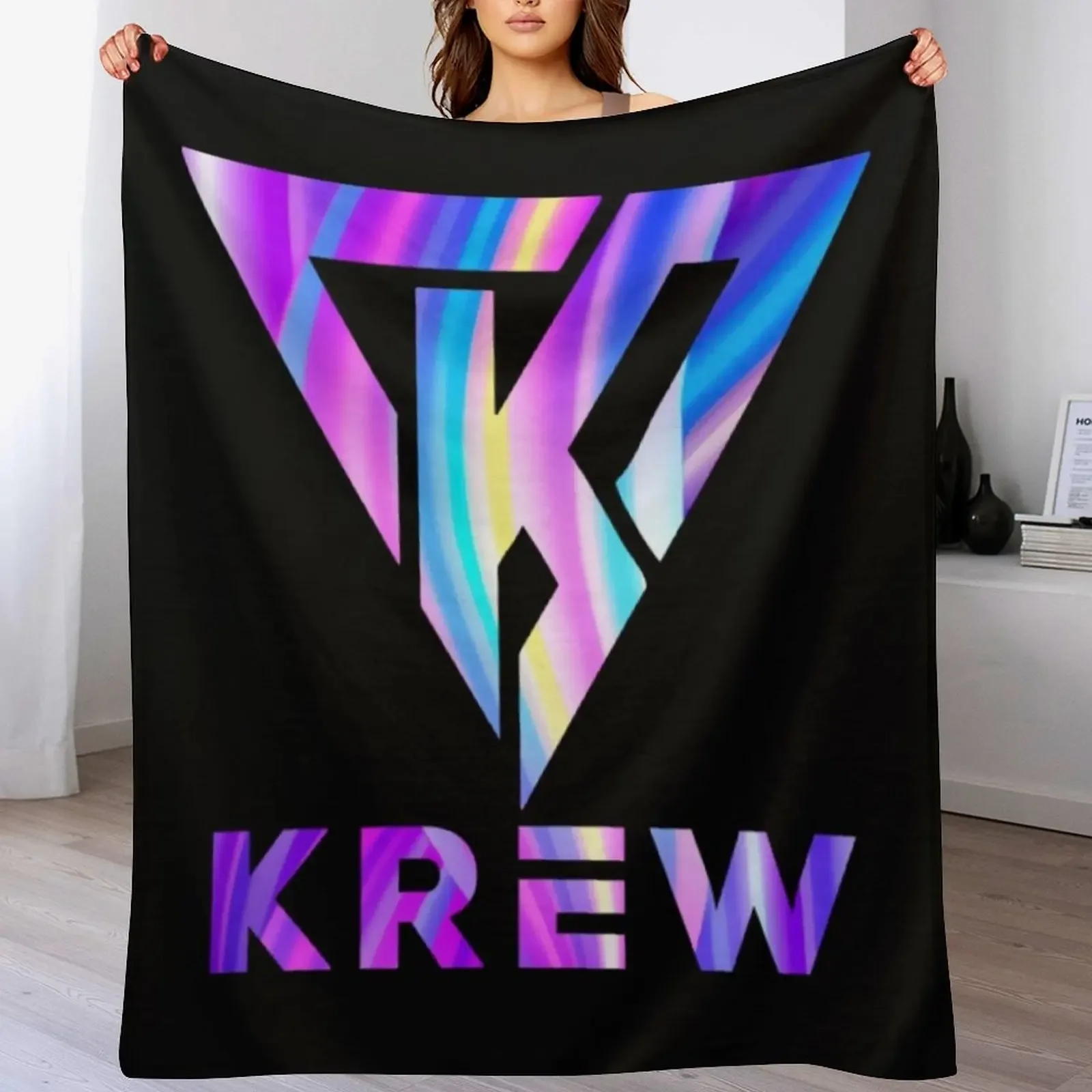 

Funneh And The Krew T-ShirtKrew Logo Fresh Throw Blanket Personalized Gift Soft Plaid Blankets