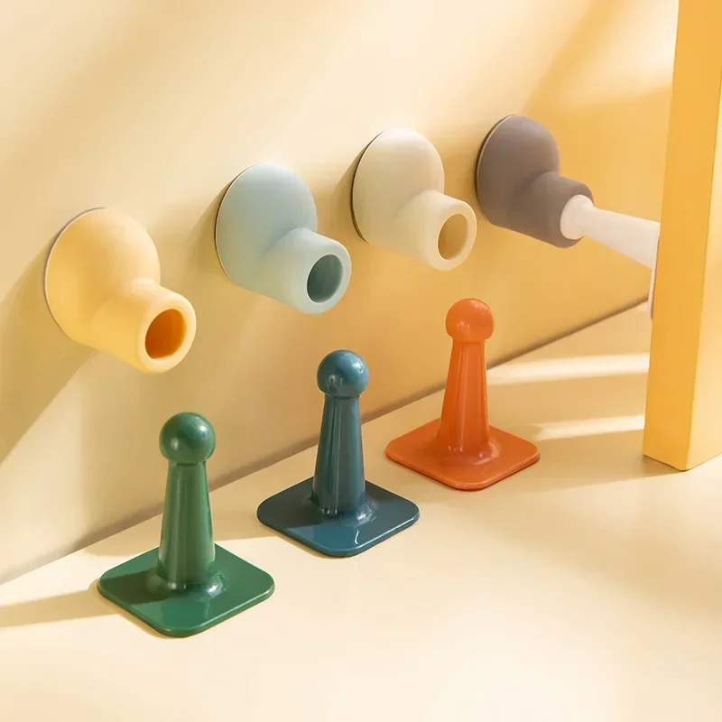 

Creative Door Stopper Household Silicone Anti-collision Door Stopper No Punch Bathroom Bedroom Mute Wall Door Stoppers
