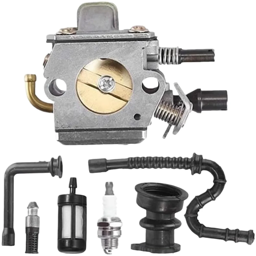 Carburetor Maintenance Kit for MS340 MS350 MS360 Chainsaws Containing Carburetor Air Filter Fuel Line and Oil Tube