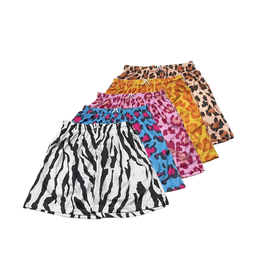 

American Leopard Print Shorts Personality Quick Drying Breathable Sports Shorts Men Women Same Casual Outdoor Shorts Street Wear