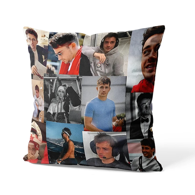 Aertemisi 18'' x 18'' Charles Leclerc Picture Collage Square Throw Pillow Cushion Covers Cases Pillowcases 45cm x 45cm