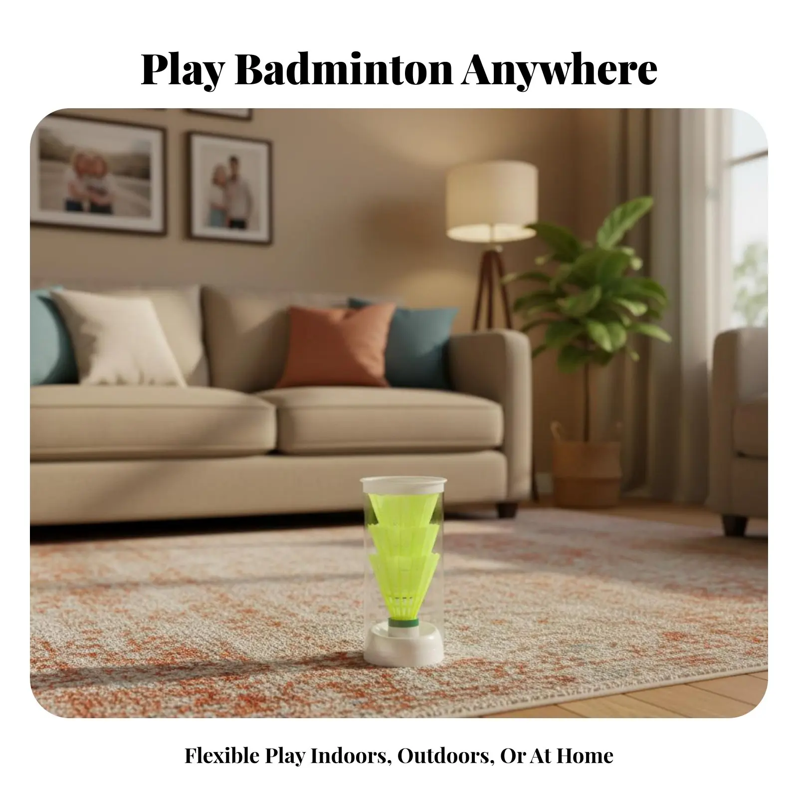 

Badminton Return Practice Device Play Anywhere Individual-Practice Shuttlecock Rebounder Portable Shuttlecock Practice Device