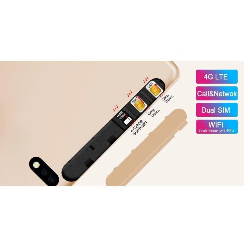 

Планшет T960 4G с функцией звонков, 10.1 дюйма, Android 9.0, четырехъядерный процессор MTK9863, GSM, 3 ГБ ОЗУ, 32 ГБ ПЗУ, IPS 1280*800, 5000 мАч