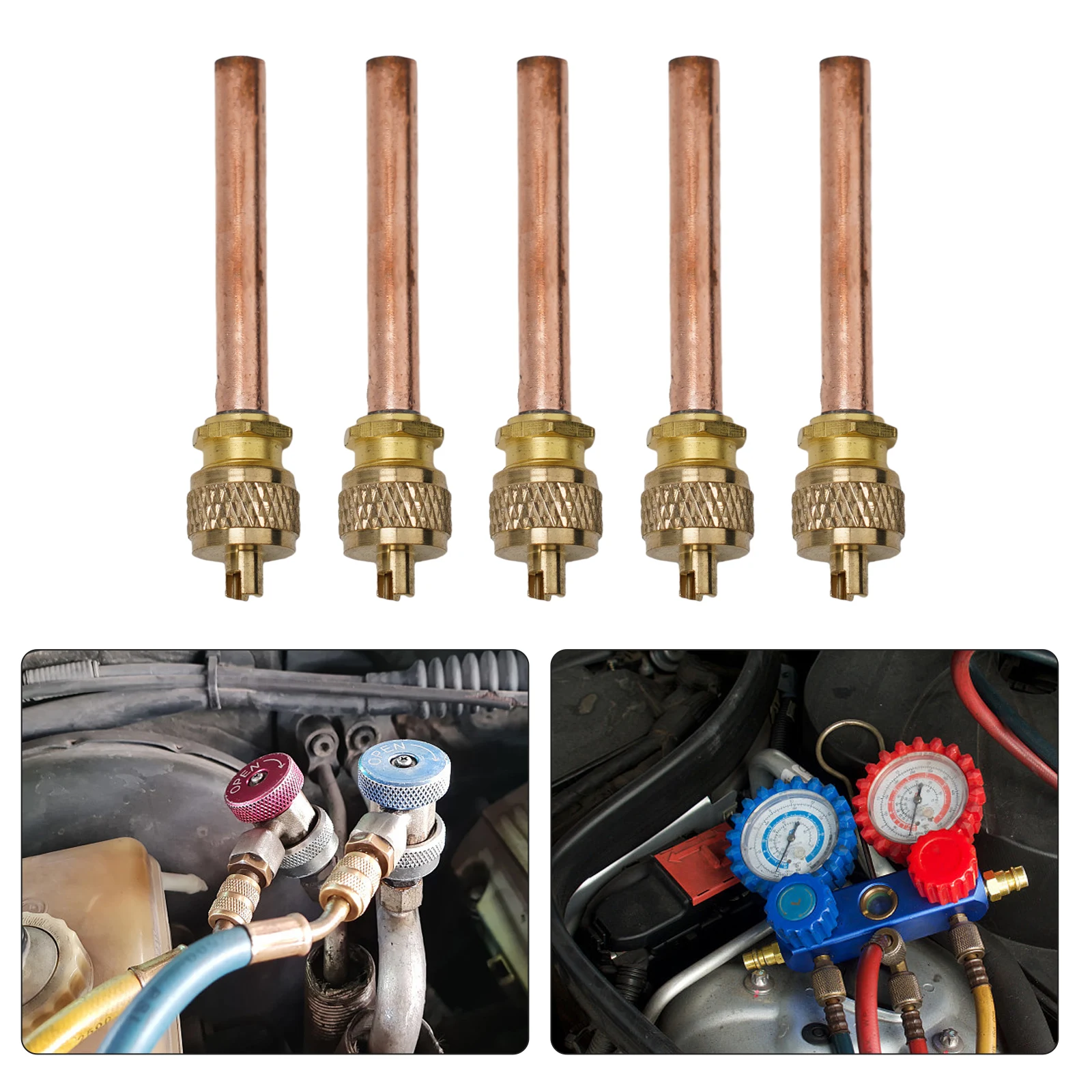 5pc Filling Valve Air Conditioning Refrigeration Accessories Welding Type Refrigerant-Charging Valve Needle Valve One-way Valves