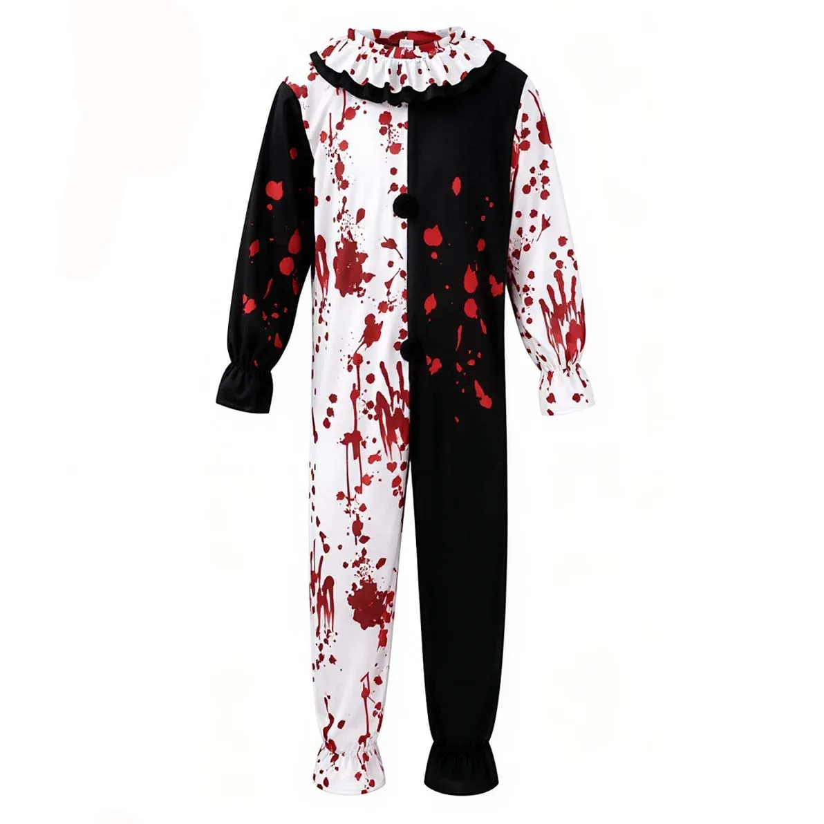 Bloodstain Terrifier Clown Cosplay Costume Jumpsuit Dress for Men Women Halloween Horror Party Role Play Outfit Christmas Dress view 3