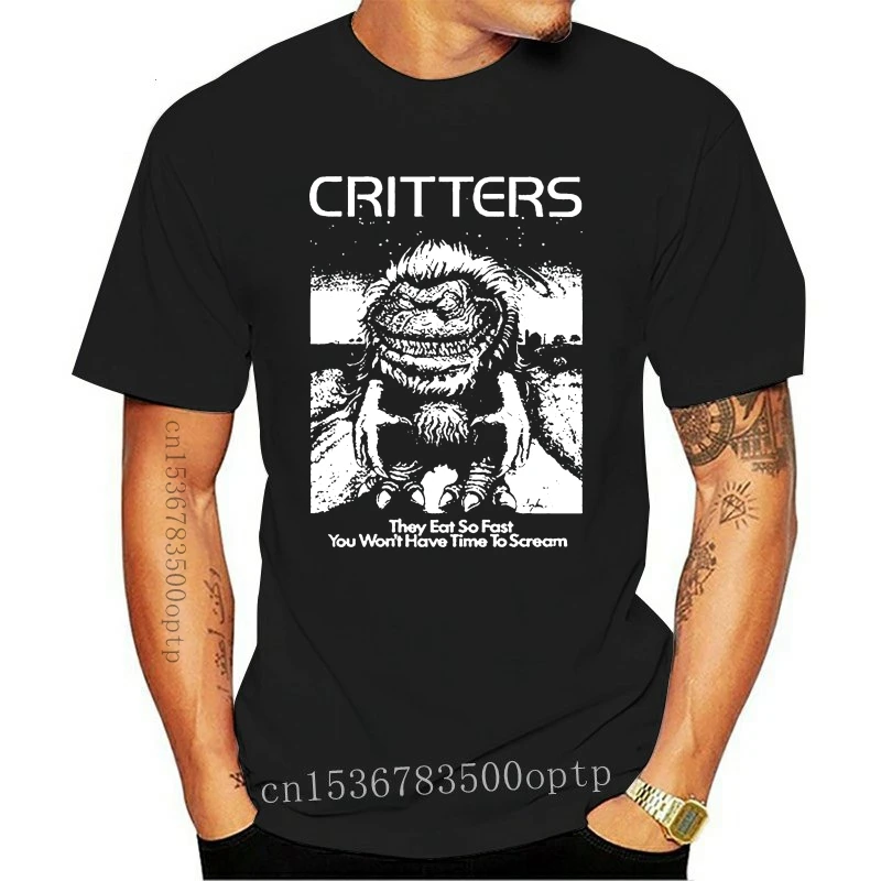 Mens Clothes Critters - Movie Classic 80's Cult Comedy Horror  Mens Round Neck Short Sleeves  Cotton Bottoming  Casual Tops Fash