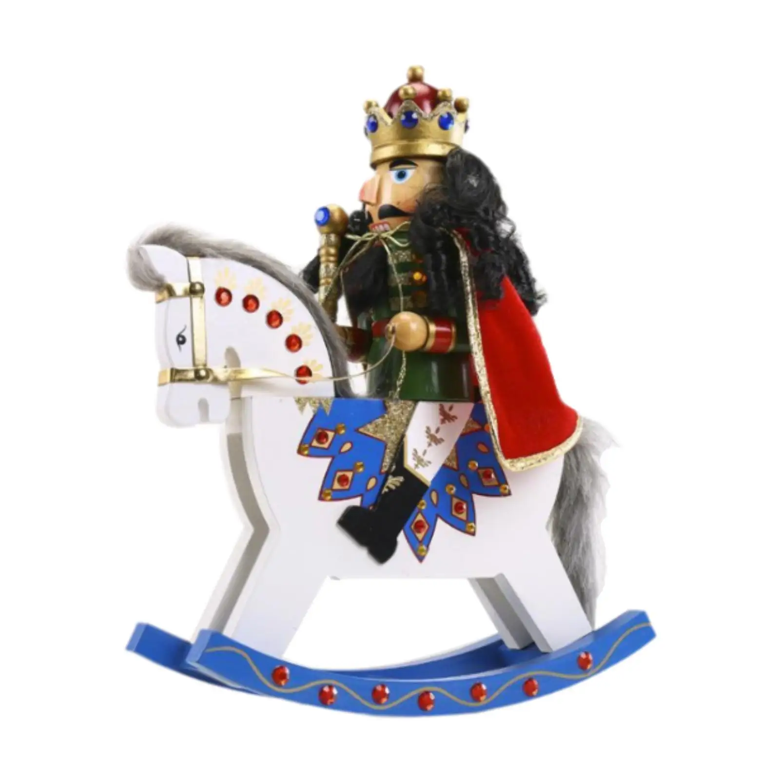 Nutcrackers Rocking Horse Gift 36cm Nutcracker for Centerpiece Home