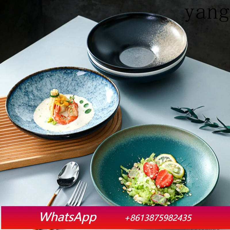 LMM retro salad hat bowl household high value thickened anti-scalding instant noodle bowl