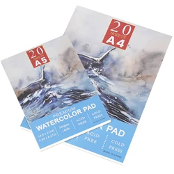 A4/A5 Watercolor Paper Pad, 140lb/300gsm, 20 Sheets, Cold-Pressed, Acid-Free, Artist Painting Paper for Watercolor Painting