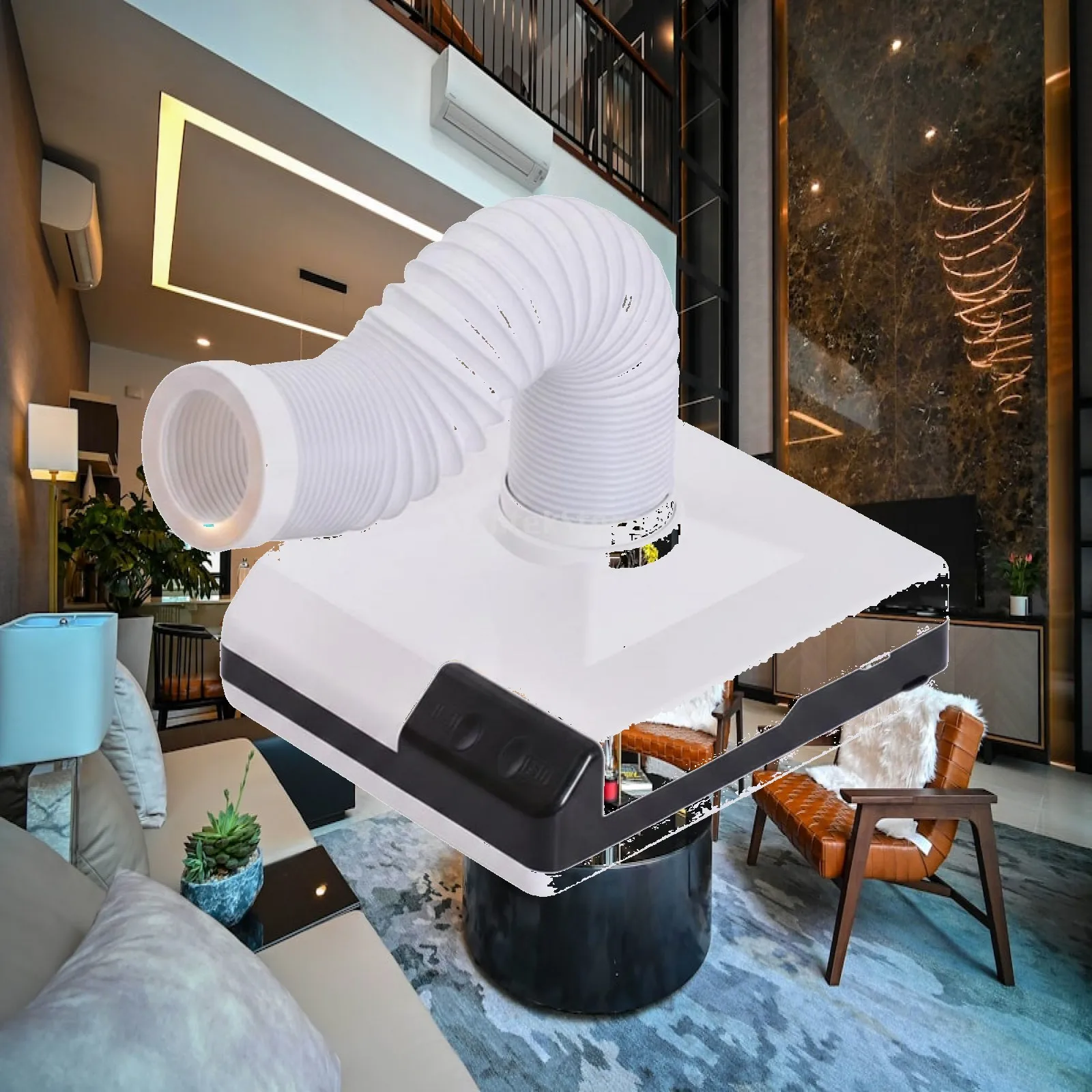 Nail Dust Collector High Suction Manicure Extractor Quiet Device with Light for Home and Salon Table
