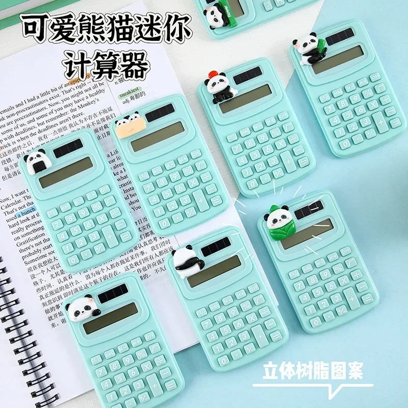 kawaii panda Small Calculator mini Portable Electronic Calculator 8 Digits LCD Home Office for Primary School For Kids Gift