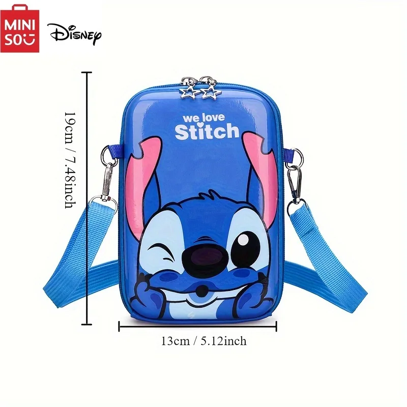 MINISO Disney Kawaii Crossbody Shoulder Bag Donald Duck Winnie Designs Secure Zipper Closure Trendy Accessory Outings Across Bag