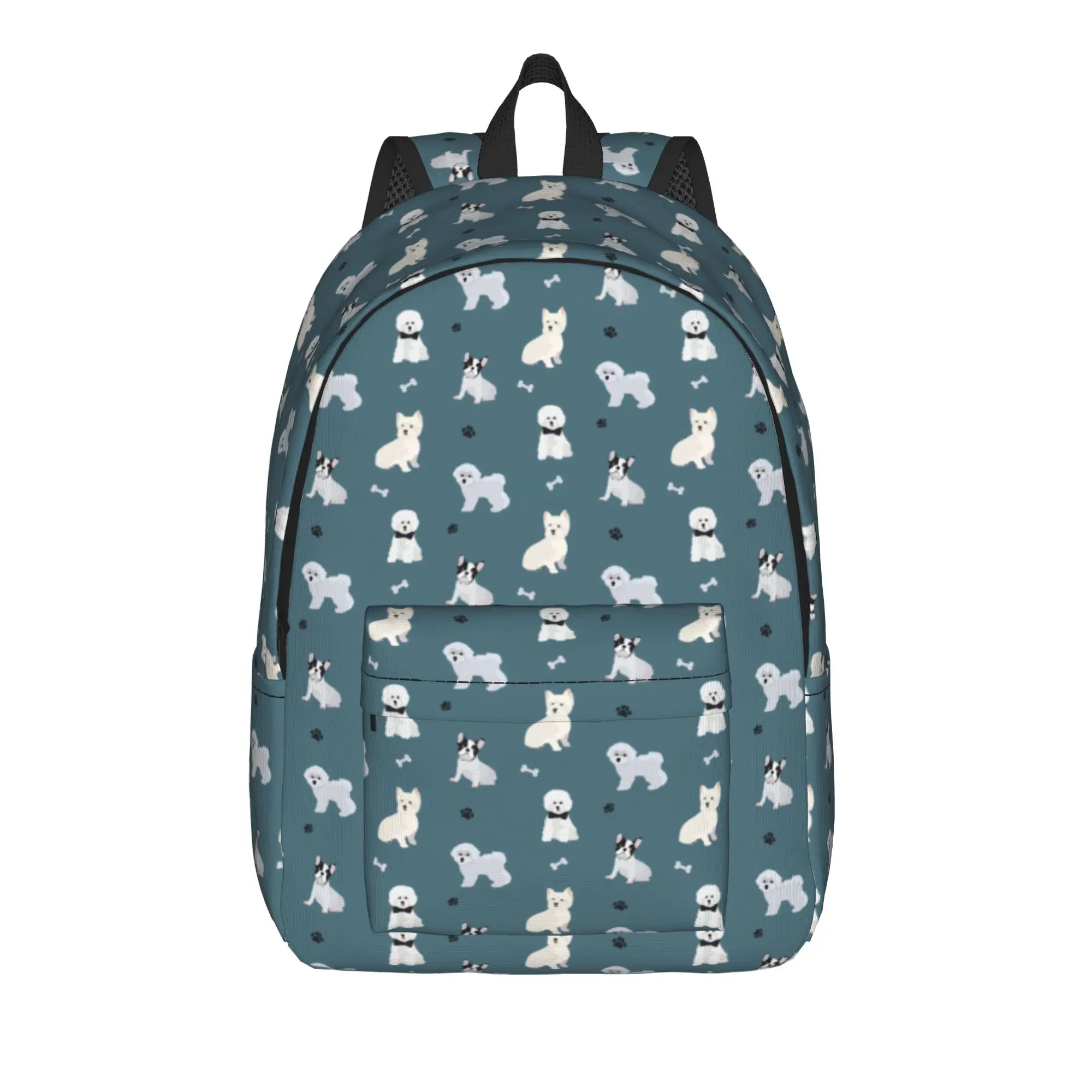 French Bulldog Dog Lover Backpack for Men Women Casual High School Business Daypack Dog Laptop Computer Canvas Bags Gift