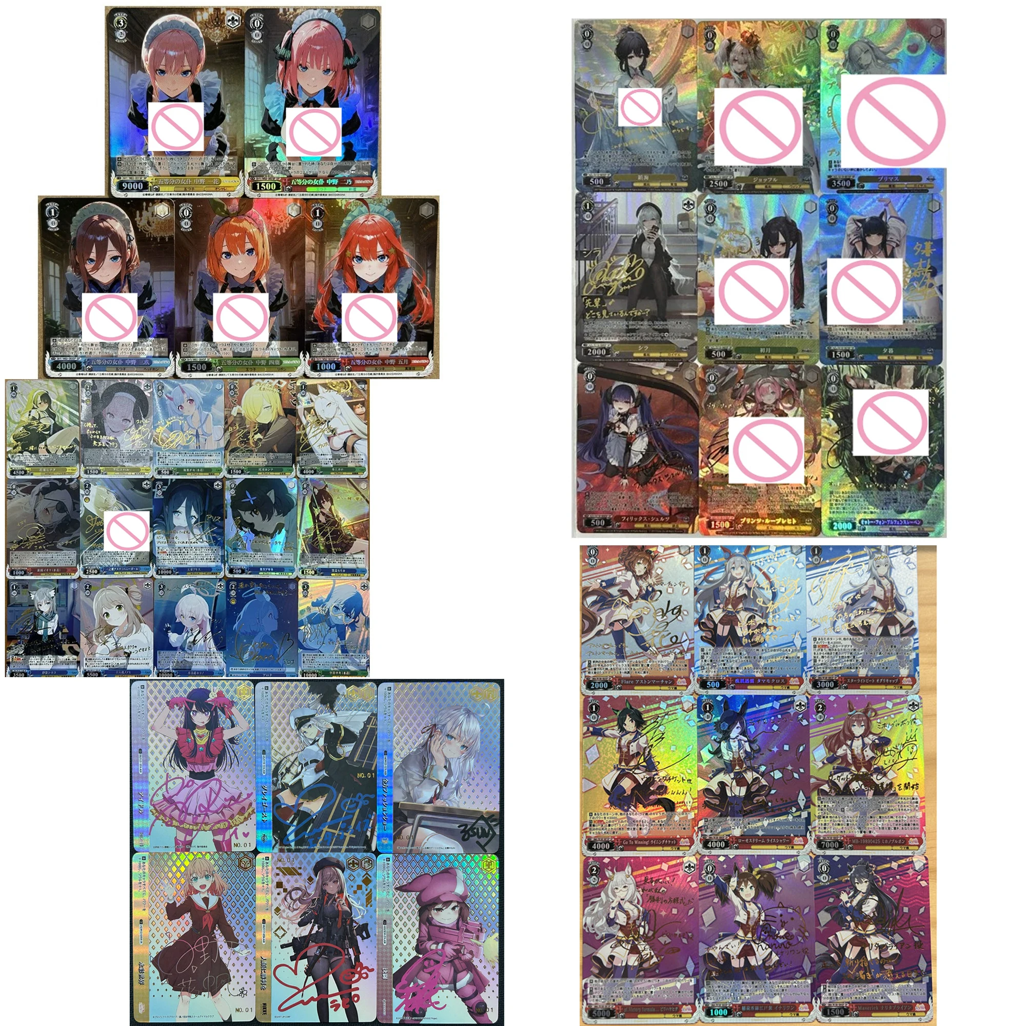 DIY Self Control  Sailor Moon Weiß Schwarz Collect Signature Trading Flash Card Anime Cartoon Christmas Gift for Collectors
