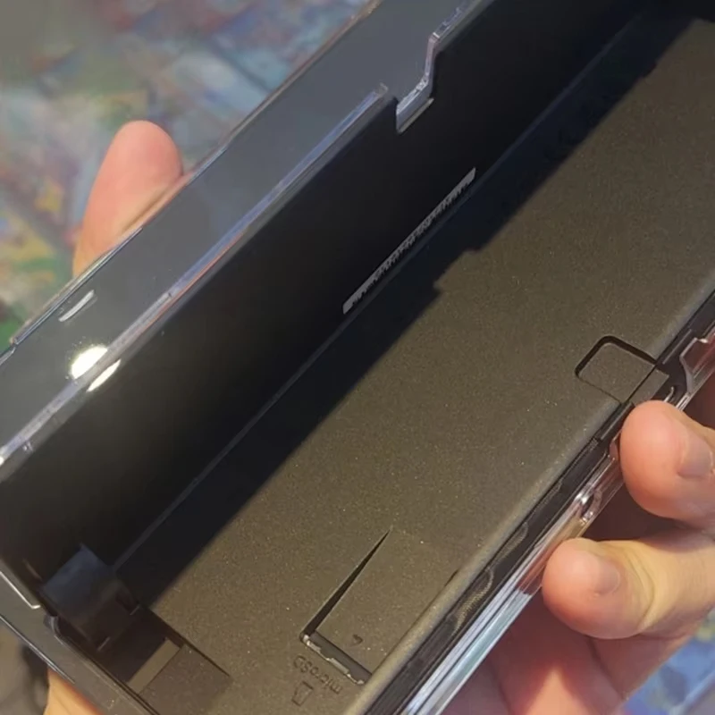 Capa protetora transparente de cristal para console Switch OLED e acessórios Joy-Con, concha de substituição