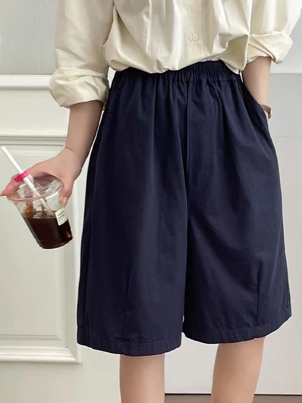 Calças Largas de Verão para Mulheres, Bordadas, Casuais, Versáteis e que Não Envelhecem, Novidade de Verão