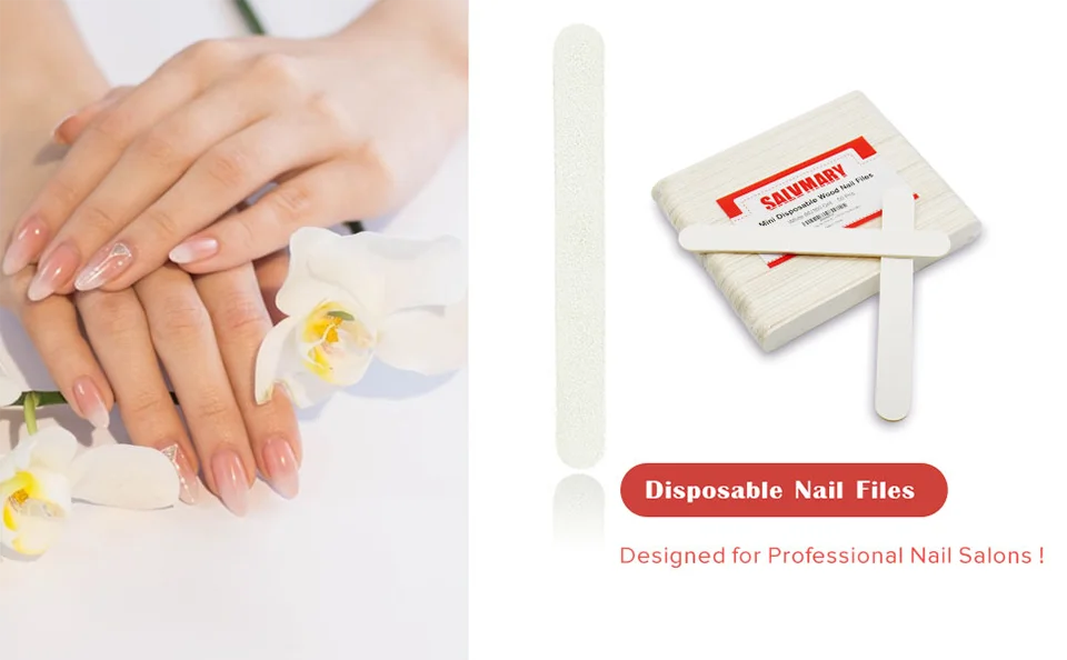50 Stück Einweg-Nagelfühle mit Körnung 80/100, professionelle doppelseitige Nagelkunst-Schleif-Minifeilen – Detail 2