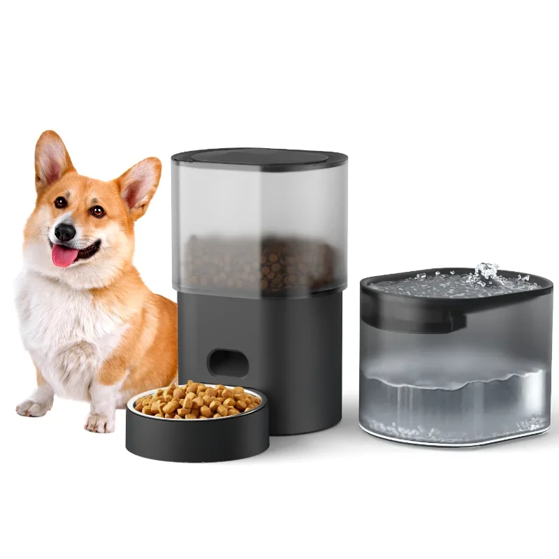 2 In 1 Automatic Cat Dog Food And Water Pet Feeder  Smart Life App Control Automatic Pet Feeder For Cats And Dogs With Tuya Wifi