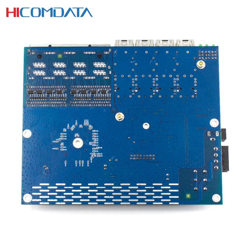 16 พอร์ตอุตสาหกรรมสวิทช์ PCBA 8*1000M พอร์ตไฟเบอร์ออปติกและ 8*100/1000M RJ45 พอร์ต Fiber Optical พอร์ตสนับสนุน 1*9 โมดูล