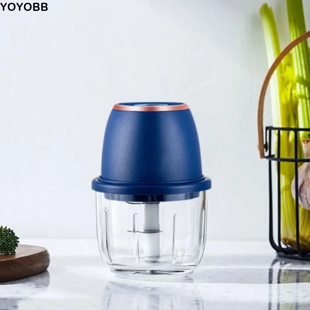 Vegetable Crusher Portable Electric Garlic Chopper Mini USB Charging Food Processor Cordless Sturdy Vegetable Grinder Cooking