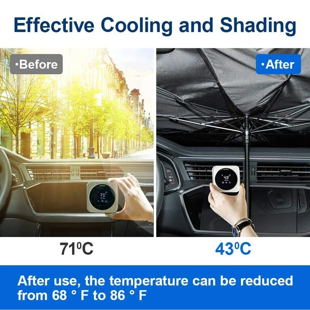 New Xiaomi Car Sun Shade Parasol Auto Front Window Sunshade Covers Car Sun Protector Interior Windshield Protection Accessories